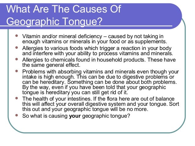 Geographic tongue: MedlinePlus Medical Encyclopedia